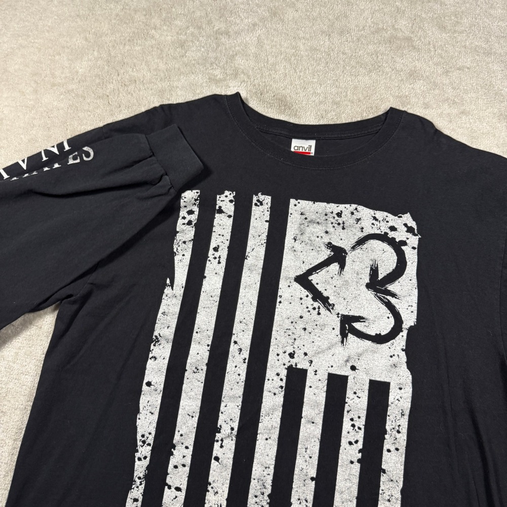 Anvil Long Sleeve T-Shirt Mens XL Black Stick To Your Guns Hope Division Band